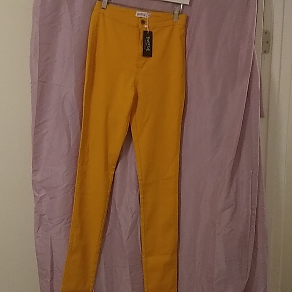 Swank A Posh Super Guy Jeans, size xl, color butter yellow - Picture 3 of 5